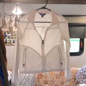 Joylab white see through jacket